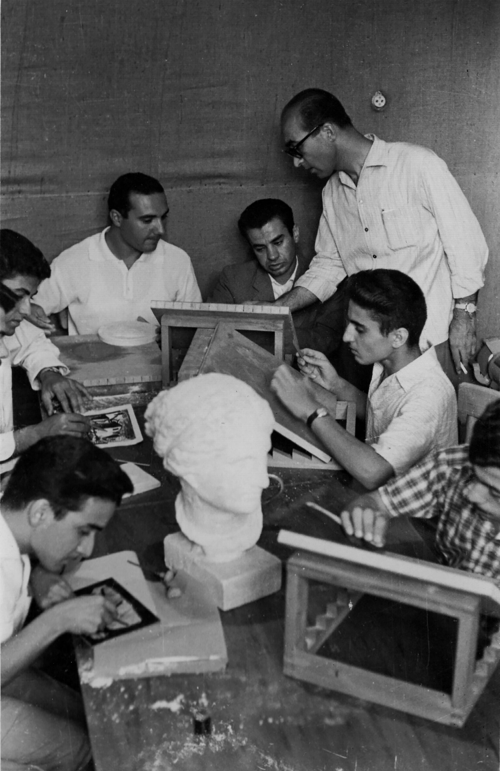 Through Time and Memory: The Atassi Family’s Cultural Archiving Journey FBHArticleSeries2025 MahmoudHammadwithstudentsAppliedArtsCentre Damascus 1964 Source Mahmoud HammadArchiveinMASA AtassiFoundation scaled 2